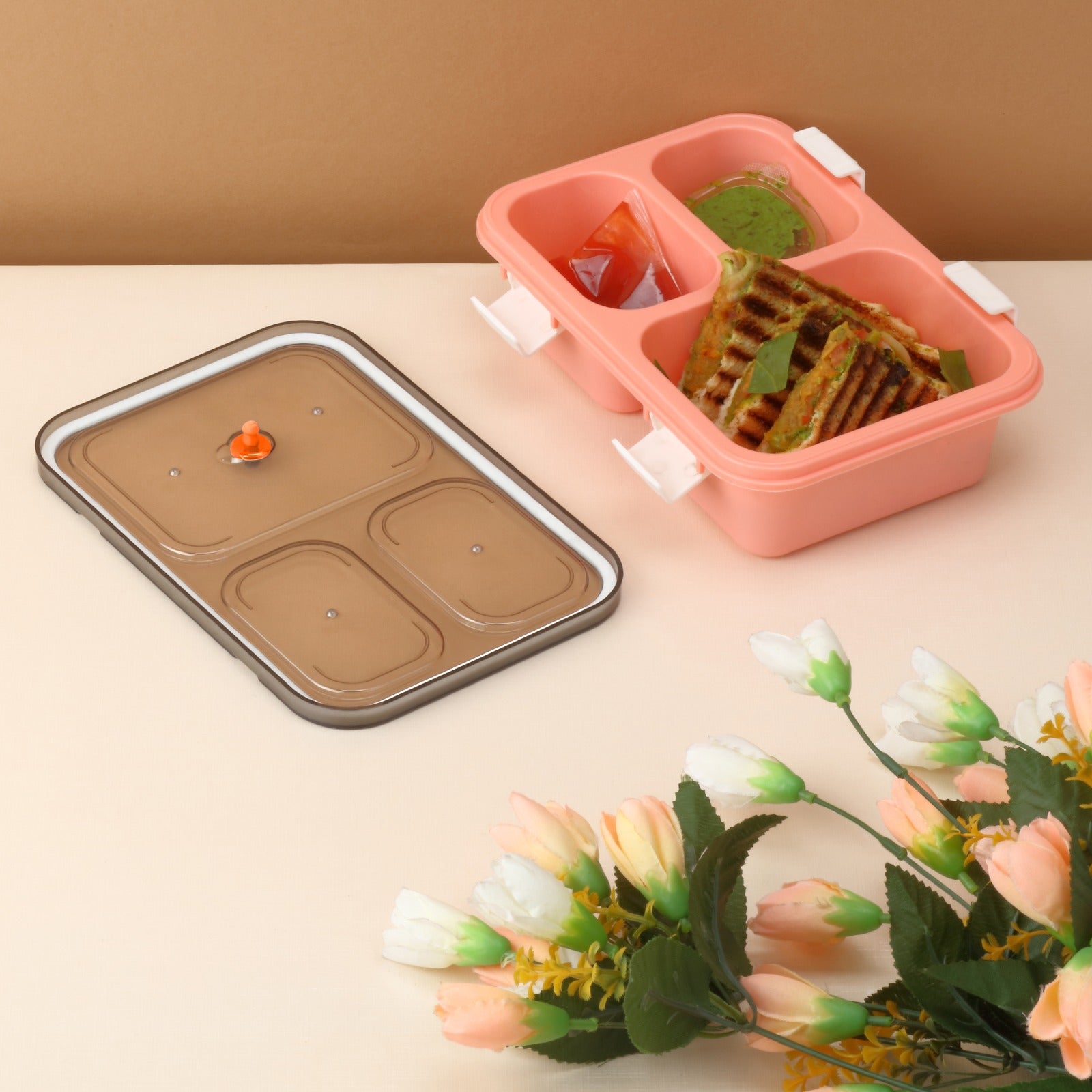 5627 Plastic Lunch Box for Kids, Lunch Box for Kids 3 Compartment Insulated Lunch Box Tiffin Box for Boys, Girls, School & Office Men (3 Compartment Lunch Box) 5627 Plastic Lunch Box for Kids, Lunch Box for Kids 3 Compartment Insulated Lunch Box Tiffin Box for Boys, Girls, School & Office Men (3 Compartment Lunch Box)